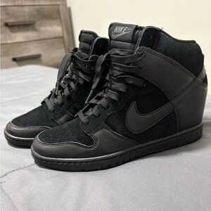 womens nike high top wedge sneakers